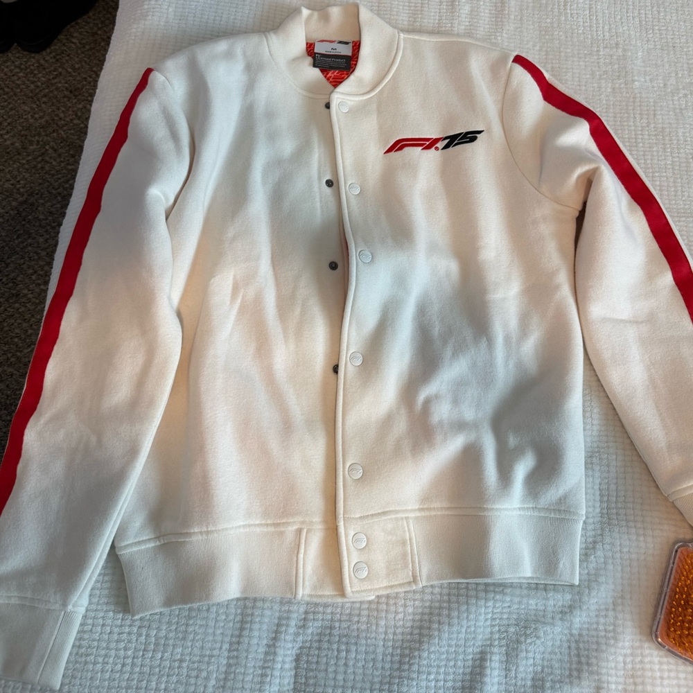 White and Red Women's Jacket